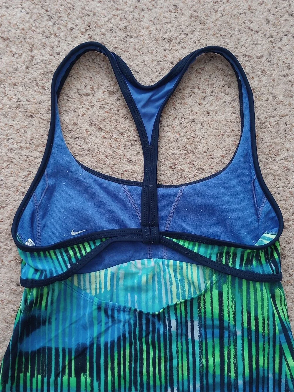 Nike Swim Tank Top Blue Small Activewear Swimming Summer Pool Beach